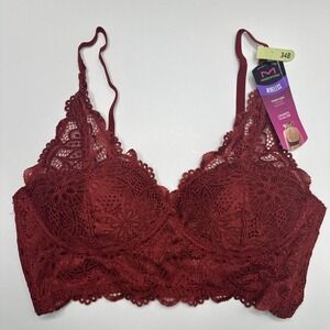 Maidenform Womens Casual Comfort Convertible Wirefree Bralette 34B Red NEW